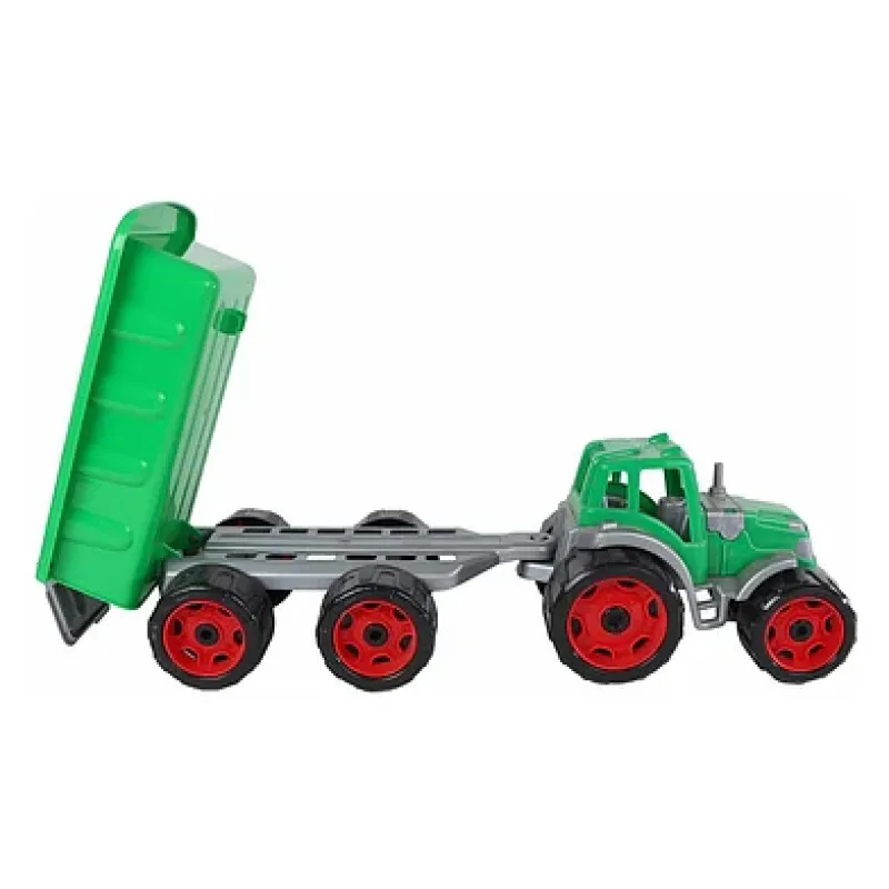 2-Play Tractor met Aanhanger Groen - 52cm 720724